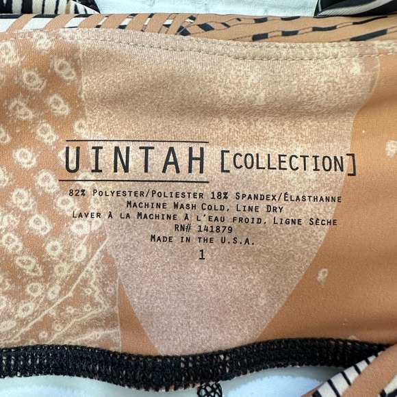 Uintah Collection Palm Zipper Ankle Leggings Mid Rise Yoga Workout Size 1 NWOT - Picture 2 of 5